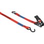 Jeu de sangles à cliquet, deux pièces, Rebel 250kg, 4m, rouge Jeu de sangles à cliquet, deux pièces, Rebel 250kg, 4m, rouge