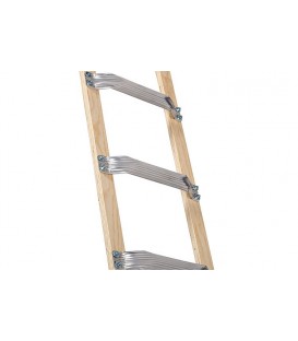 Échelle de toit à barreaux Siedra bois/alu 1x8 barreaux, 1110208