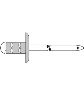 Rivet aveugle alu/nirosta tête large 5 x 8 K 14 UE 250