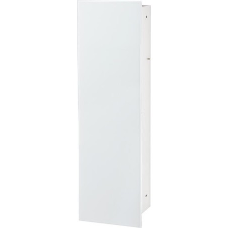 Niche à encastrer pour WC blanc laqué Flat 450 1 porte vitrée grise à gauche