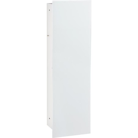 Niche à encastrer pour WC blanc laqué Flat 450 1 porte vitrée grise à gauche