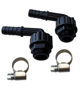 Jeu d'adaptateurs de prise pour robinets d'eau, M22 x DN20(3/4") et M24 x DN20(3/4"), avec deux colliers de serrage