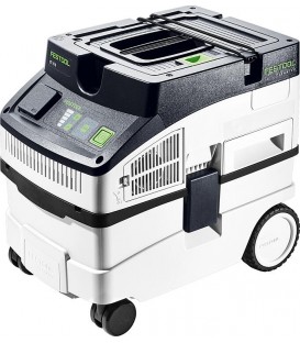 Aspirateur eau et poussière Festool CT 15 E CLEANTEC, avec 1200 W et une cuve de 15 L
