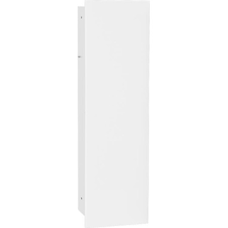Niche à encastrer pour WC acier brossé Flat 600 1 porte vitrée blanche à droite