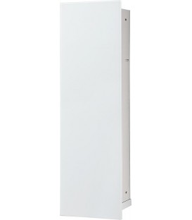 Niche à encastrer pour WC acier brossé Flat 600 1 porte vitrée blanche à droite