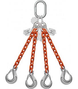 Chaîne de butée 4 brins, 5,3/3,75 t, 8 mm longueur 2 m