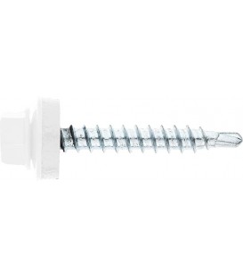 Vis de façade Twistec® Colorhead 4,8 x 80 RAL 9010 UE: 100 pcs avec clé à douille 451M8P