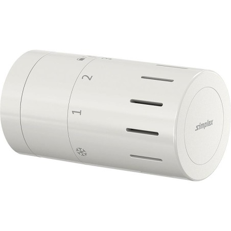 Design tête thermostatique TC-D1 blanc M30 x 1,5 avec position zero