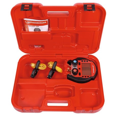 Digitales Kälte-Multifunktionsgerät ROCOOL 600 Set Koffer + 2 Temp. Klemmen