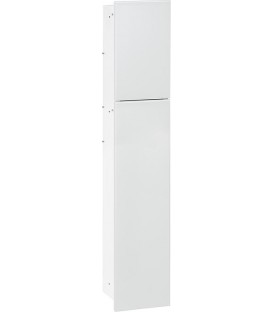 Niche à encastrer pour WC Flat 2 portes vitrées blanches l x H : Butée à droite 180 x 975 mm