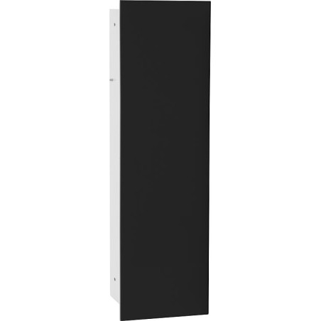 Niche à encastrer pour WC blanc laqué Flat 600 1 porte vitrée grise à droite