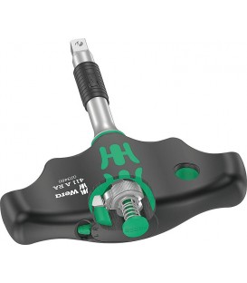 Tournevis adaptateur à manche en T WERA 411 A RA, 1/4" avec fonction cliquet