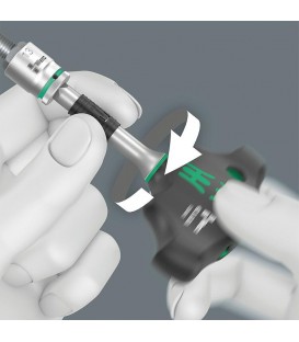Tournevis adaptateur à manche en T WERA 411 A RA, 1/4" avec fonction cliquet