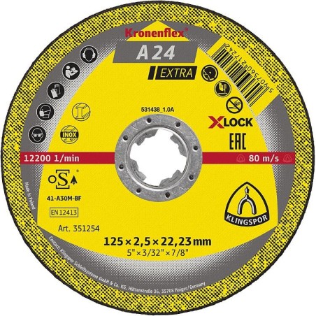 Disque à meuler KLINGSPOR coudé 115x6,0x22,23mm