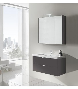 Ensemble de meubles de salle de bains EPIL série MBF anthracite mat 2 tiroirs largeur 860mm