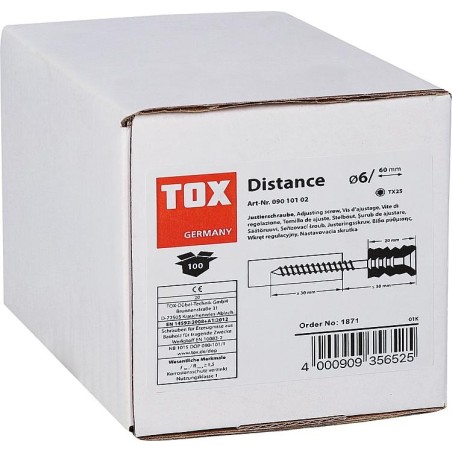 Vis de reglage Distance 6x80 mm UE 100 pieces
