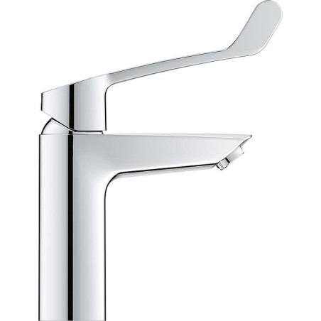 Mitigeur lavabo Grohe Eurosmart M-Size, chrome avec protection thermique anti-brûlure levier long