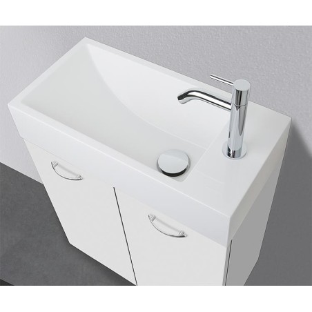 Ensemble de meubles de salle de bains ENISAR série MAS blanc mat