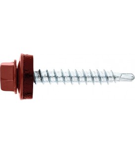 Vis de façade Twistec® Colorhead 4,8 x 60 RAL 3009 UE: 100 pcs avec clé à douille 451M8P