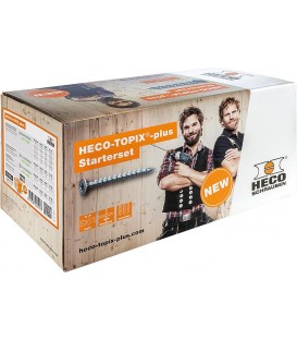 Set professionnel « charpentier » HECO-TOPIX-plus, tête fraisée + tête disque 1661 pièces