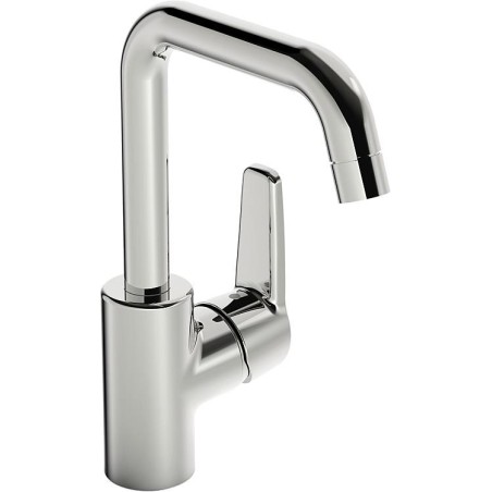 Mitigeur de lavabo Hansa Hansapolo, déport 152 mm, chromé, bec orientable sans garniture d’écoulement