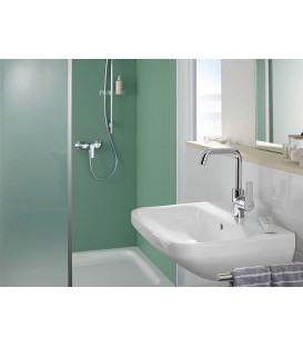 Mitigeur de lavabo Hansa Hansapolo, déport 152 mm, chromé, bec orientable sans garniture d’écoulement