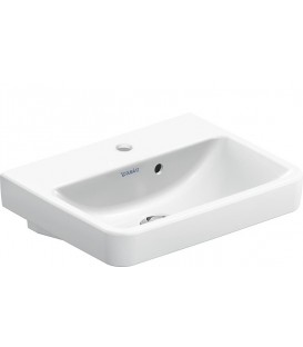 Lave-mains Duravit No. 1 l x h x p : 450 x 140 x 350 mm, avec trop-plein latéral, avec 1 trou robinet, blanc