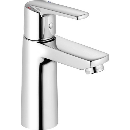 Mitigeur de lavabo Heinrichschulte Alpha 300 XL, déport 122 mm, chromé, sans garniture d’écoulement