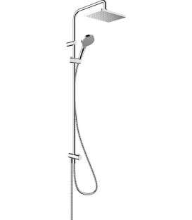 Colonne de douche Hansgrohe 230 Vernis Shape Reno douchette + pomme de douche 230 x 170 mm chromé