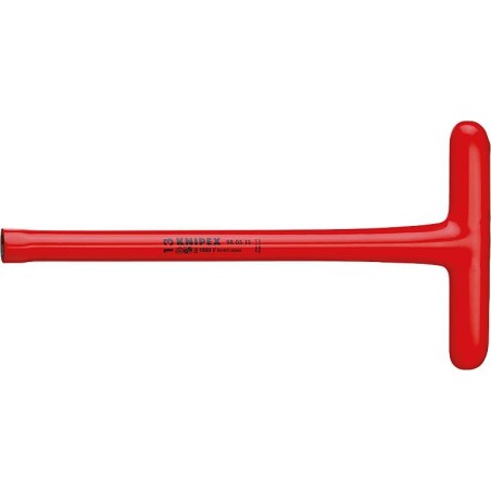 Clé à douille-six pans KNIPEX isolée jusqu'à 1000V avec poignée en T 13 x 300mm