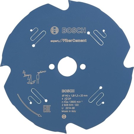 Lame de scie circulaire Bosch pour panneaux en fibrociment 140 x 20 mm
