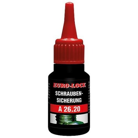 Agent de blocage des vis, haute résistance, EURO-LOCK A 26.20 flacon doseur 10g