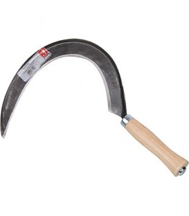 faucille ronde et plate PIONIER, 450mm, pret à moissonner, elegante authentique, poli