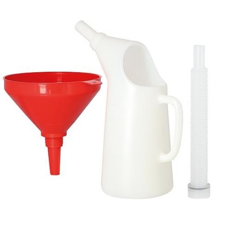 Kit de remplissage et recharge avec gobelet doseur, entonnoir Ø 200mm avec tuyau