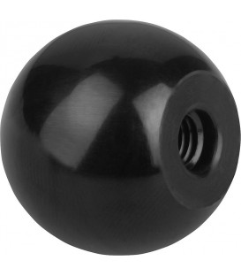 Boule lisse avec filetage plastique femelle M8 forme C, diametre 32 mm