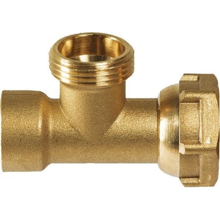Té DN 15(1/2") femelle x DN 20 (3/4") mâle x DN 20 (3/4") écrou-tournant