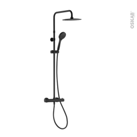 Douche mélangeur avec colonne télescopique classique finiton noir