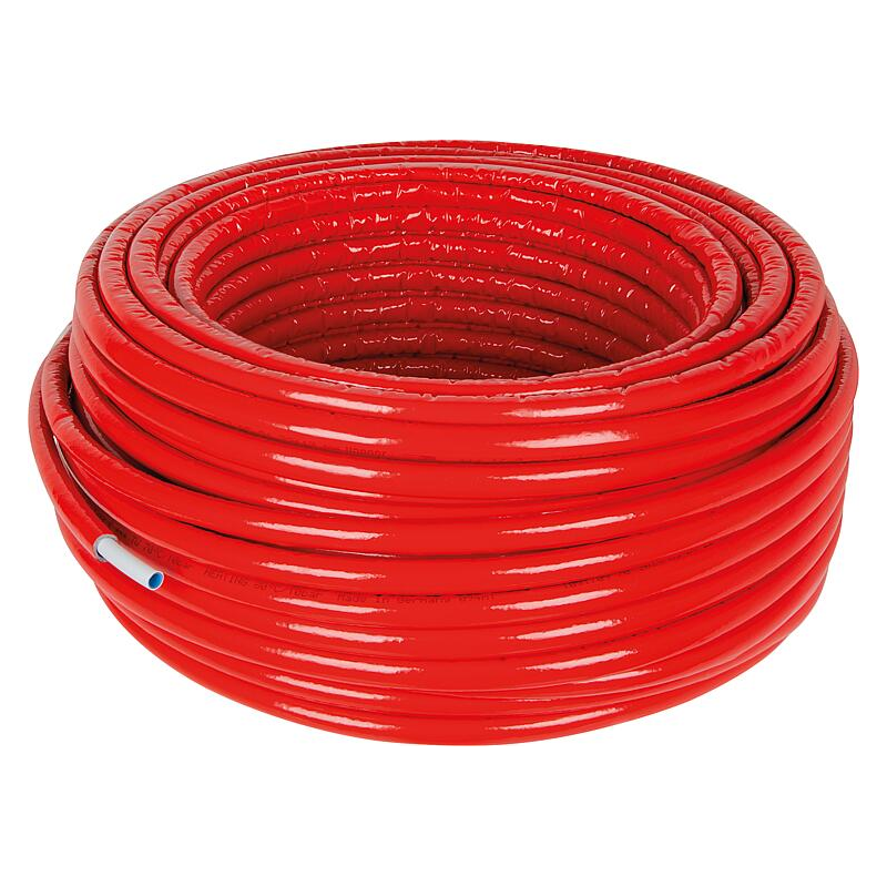 Uni Pipe PLUS Uponor blanc pré-isolé S4 WLS 040, Ø16mm x 2,0mm, rouge, longueur 100m