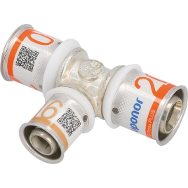 Pièce en T réduite S-Sertir PLUS Uponor Ø25mm-Ø25mm-Ø16mm