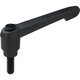 Levier de serrage avec Filetage mâle M 12 x 20 poignee en plastique