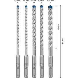 kit de marteau piqueur Bosch Expert 7X, 5 pieces