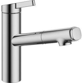 Mitigeur d’évier KWC Fit A205 avec douchette extractible saillie 203 mm, chromé