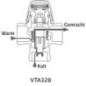 Vanne thermostatique ESBE, type VTA 321, 20-43°C, DN15 (1/2"), Kvs 1,5