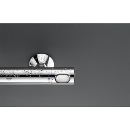 Mitigeur thermostatique de douche AP Grohtherm 500, Saillie 81 mm, matt black