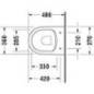 WC suspendu à fond creux Duravit ME by Starck Compact 370 x 350 x 480 mm Sans bride