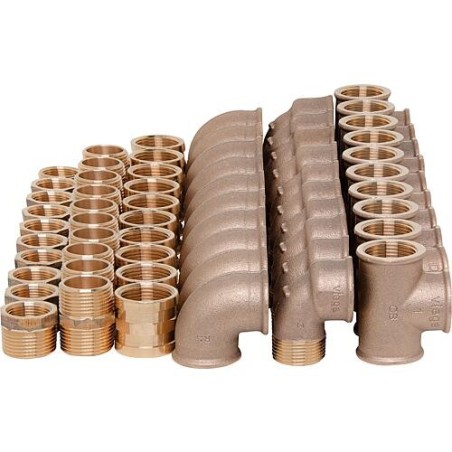Raccords filetés en bronze paquet avantageux DN25 (1") - 60 pièces
