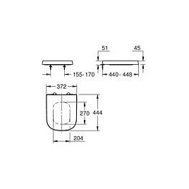 Abattant WC Grohe Euro Softclose blanc Charnière inox