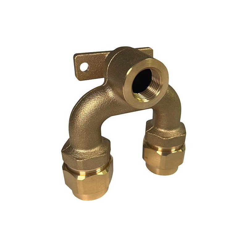 Raccord d’extrémité AQA+ DN15 (1/2") x rondelle double paroi Rp 3/4