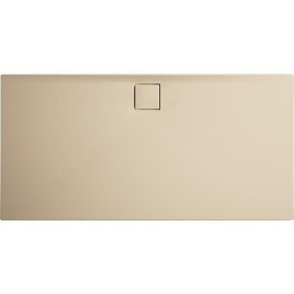 Bacs à douche Hüppe EasyFlat fonte minérale, 1000x52x800 mm Ecoulement:côté long, blanc mat