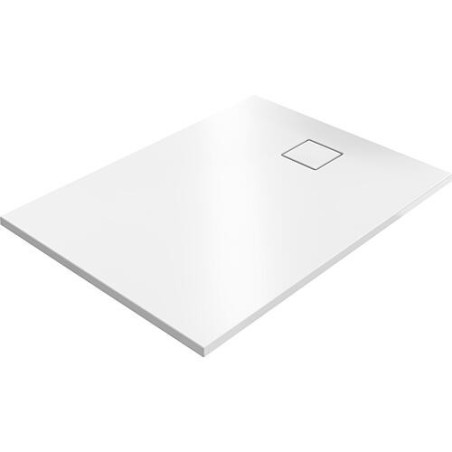 Bacs à douche Hüppe EasyFlat fonte minérale 1700x52x800 mm Ecoulement:côté court, blanc